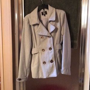 Grey trench coat